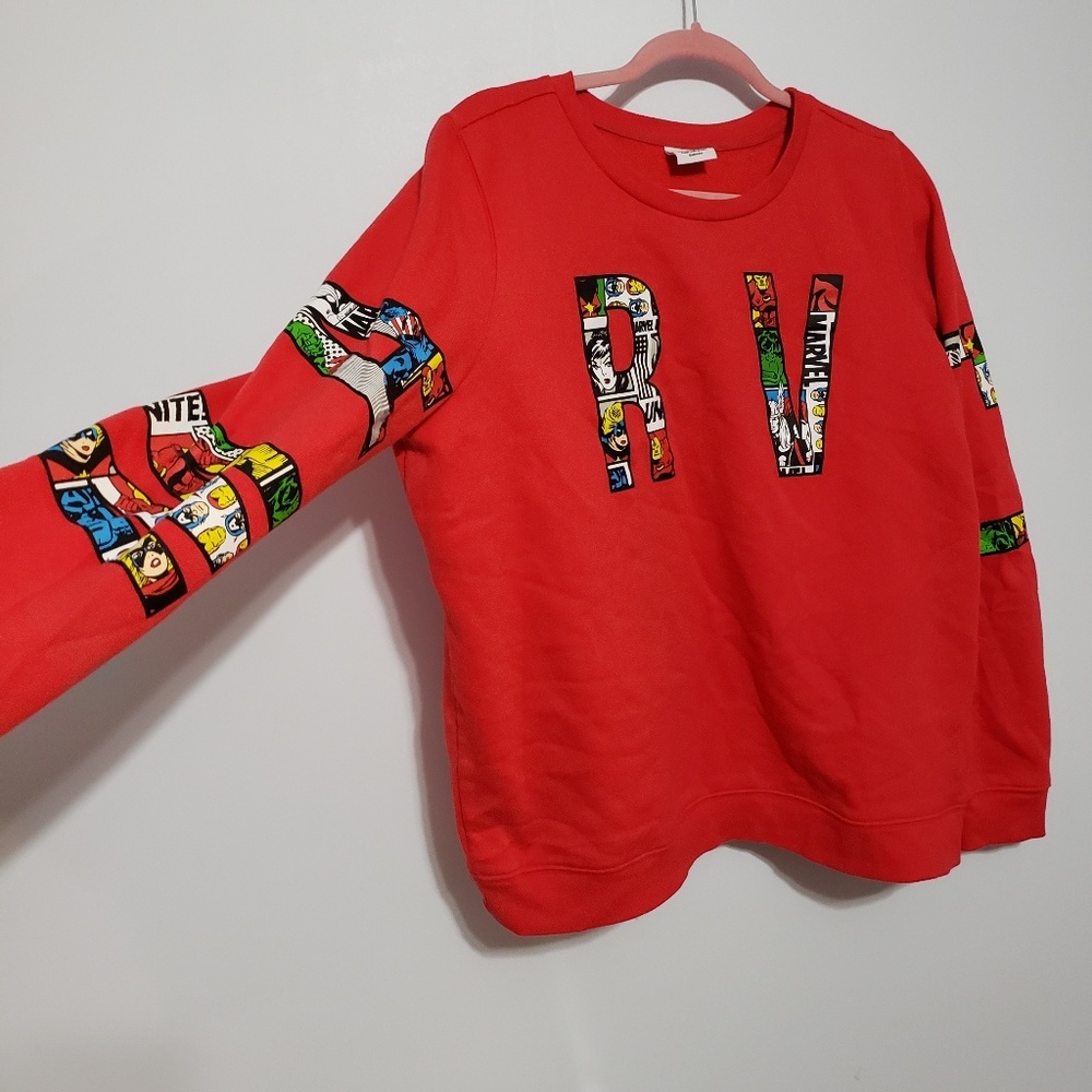 Marvel Cropped red comic sweatshirt. Hot Topic - Picture 4 of 4